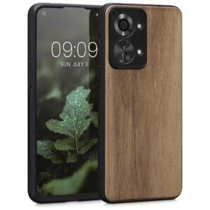 Husa Kwmobile pentru OnePlus Nord 2T, Lemn, Maro, 58766.18 Husa Kwmobile pentru OnePlus Nord 2T, Lemn, Maro, 58766.18