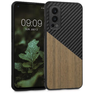 Husa Kwmobile pentru OnePlus Nord 2 5G, Lemn, Maro/Negru, 57498.01 Husa Kwmobile pentru OnePlus Nord 2 5G, Lemn, Maro/Negru, 57498.01