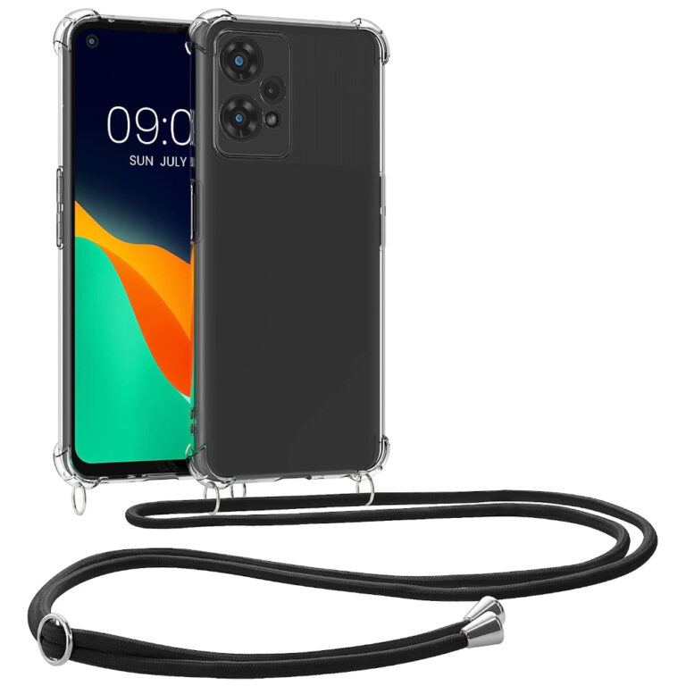 Husa Kwmobile pentru OnePlus Nord CE 2 Lite 5G, Silicon, Transparent/Negru, 58758.01