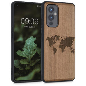 Husa Kwmobile pentru OnePlus 9, Lemn, Maro, 56038.03 Husa Kwmobile pentru OnePlus 9, Lemn, Maro, 56038.03