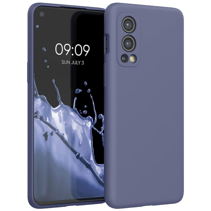 Husa pentru OnePlus Nord 2 5G, Silicon, Albastru, 56070.130, Kwmobile Husa pentru OnePlus Nord 2 5G, Silicon, Albastru, 56070.130, Kwmobile