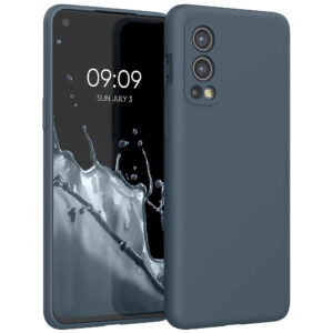 Husa pentru OnePlus Nord 2 5G, Silicon, Albastru, 56070.202, Kwmobile Husa pentru OnePlus Nord 2 5G, Silicon, Albastru, 56070.202, Kwmobile