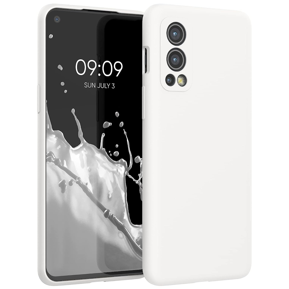 Husa pentru OnePlus Nord 2 5G, Silicon, Alb, 56070.02, Kwmobile Husa pentru OnePlus Nord 2 5G, Silicon, Alb, 56070.02, Kwmobile