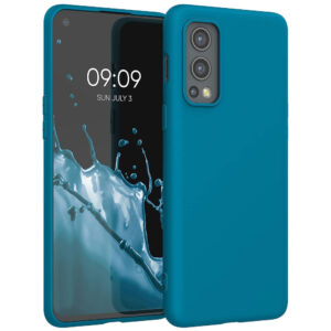Husa pentru OnePlus Nord 2 5G, Silicon, Albastru, 56036.224, Kwmobile Husa pentru OnePlus Nord 2 5G, Silicon, Albastru, 56036.224, Kwmobile