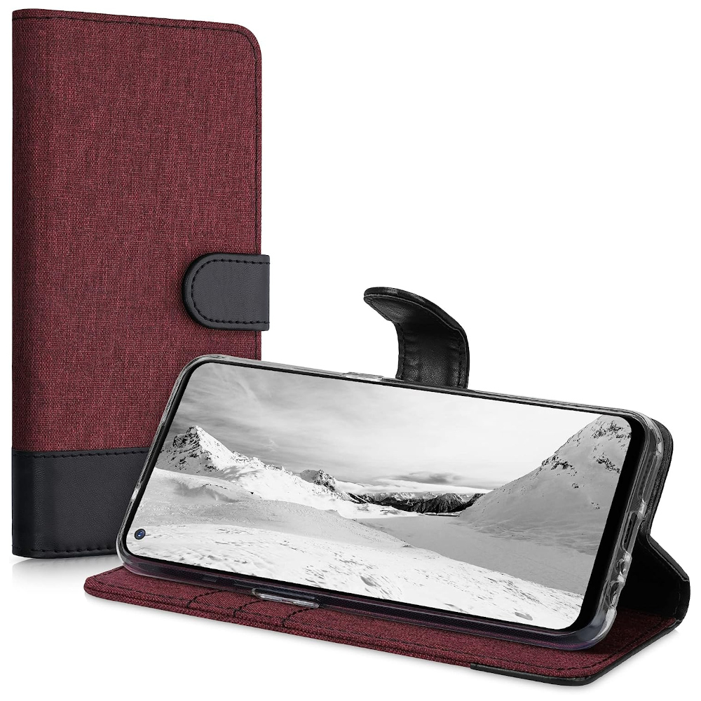 Husa pentru OnePlus Nord N100, Textil, Rosu, 55808.20, Kwmobile Husa pentru OnePlus Nord N100, Textil, Rosu, 55808.20, Kwmobile