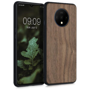 Husa Kwmobile pentru OnePlus 7T, Lemn, Maro, 50804.18 Husa Kwmobile pentru OnePlus 7T, Lemn, Maro, 50804.18