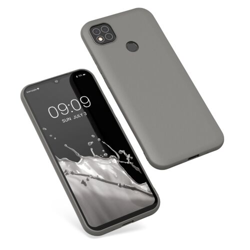 Husa Kwmobile pentru Xiaomi Redmi 9C, Silicon, Gri, 52850.155 Husa Kwmobile pentru Xiaomi Redmi 9C, Silicon, Gri, 52850.155