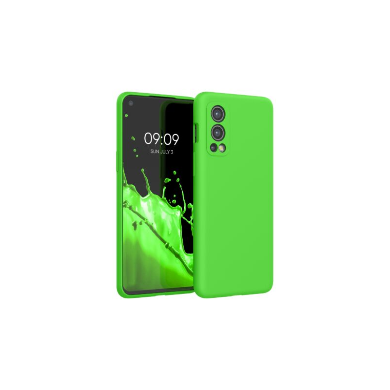 Husa pentru OnePlus Nord 2 5G, Silicon, Verde, 56070.159, Kwmobile Husa pentru OnePlus Nord 2 5G, Silicon, Verde, 56070.159, Kwmobile