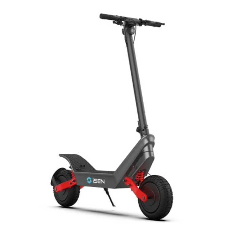 Trotineta electrica pliabila iSEN X10, 2 x 600 W, Autonomie 80 Km, Viteza maxima 25 Km/h, Negru