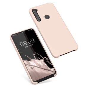 Husa Kwmobile pentru Xiaomi Redmi Note 8, Silicon, Crem, 50186.225 Husa Kwmobile pentru Xiaomi Redmi Note 8, Silicon, Crem, 50186.225