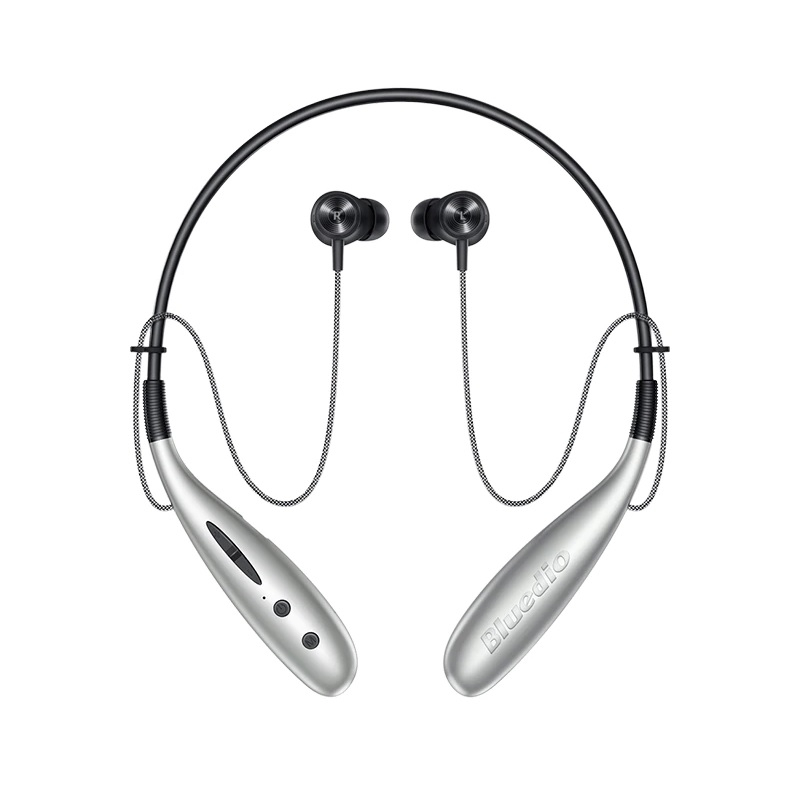 Casti bluetooth in-ear cu guler Bluedio Hn+, Difuzor de 13mm, 116dB, 32Ω, Microfon, Slot memorie, Bluetooth v5.0, Design magnetic, Silver Casti bluetooth in-ear cu guler Bluedio Hn+, Difuzor de 13mm, 116dB, 32Ω, Microfon, Slot memorie, Bluetooth v5.0, Design magnetic, Silver