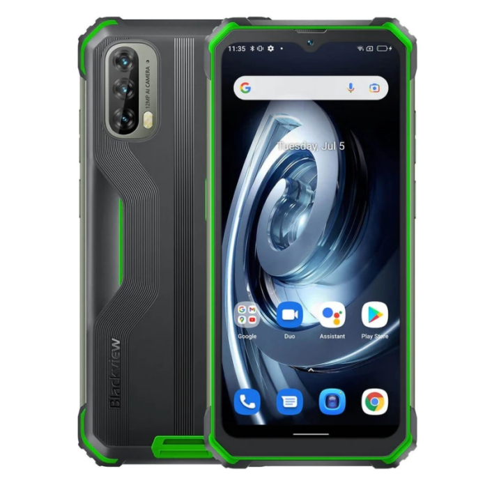 Telefon mobil Blackview BV7100, 128GB, 6GB RAM, Dual SIM, Negru/Portocaliu