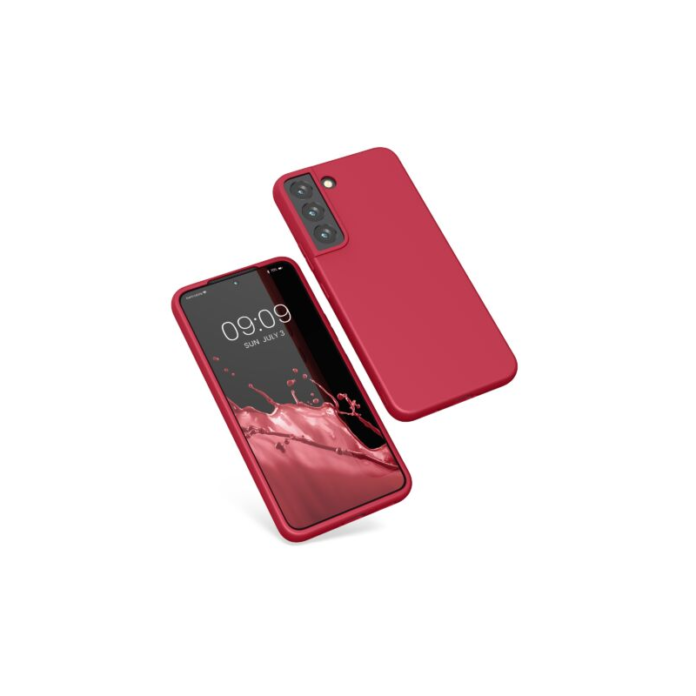 Husa Kwmobile pentru Samsung Galaxy S22, Silicon, Rosu, 56758.229 Husa Kwmobile pentru Samsung Galaxy S22, Silicon, Rosu, 56758.229