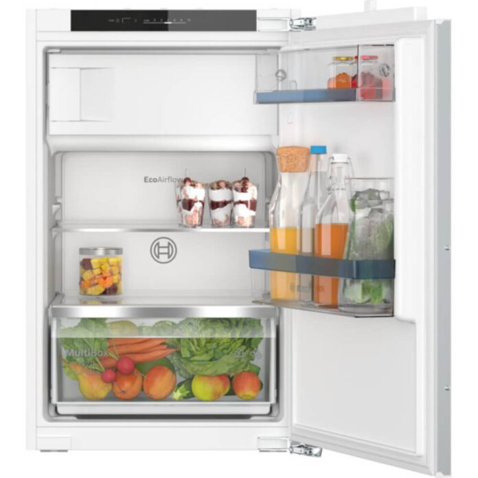 Frigider incorporabil Bosch KIL22VFE0, 119 l, Congelare, EcoAirFlow, Supercooling, H 88 cm, Clasa E, Alb Frigider incorporabil Bosch KIL22VFE0, 119 l, Congelare, EcoAirFlow, Supercooling, H 88 cm, Clasa E, Alb