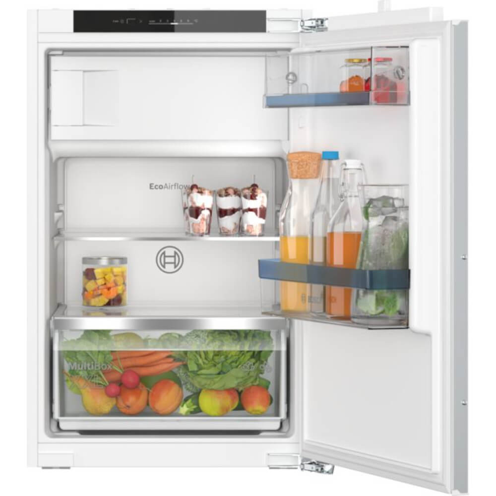 Frigider incorporabil Bosch KIL22VFE0, 119 l, Congelare, EcoAirFlow, Supercooling, H 88 cm, Clasa E, Alb Frigider incorporabil Bosch KIL22VFE0, 119 l, Congelare, EcoAirFlow, Supercooling, H 88 cm, Clasa E, Alb