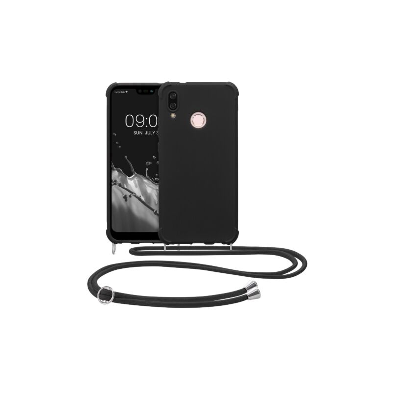 Husa Kwmobile pentru Huawei P20 Lite, Silicon, Negru, 52080.01 Husa Kwmobile pentru Huawei P20 Lite, Silicon, Negru, 52080.01