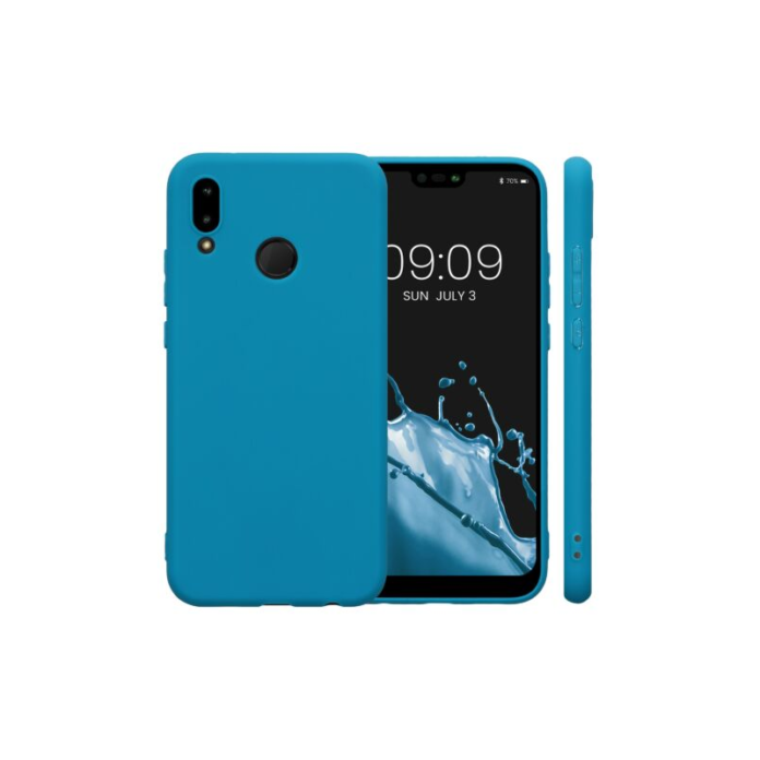 Husa Kwmobile pentru Huawei P20 Lite, Silicon, Albastru, 44358.224
