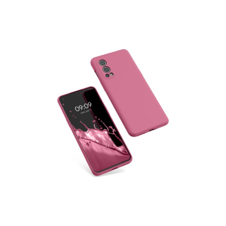 Husa Kwmobile pentru OnePlus Nord 2 5G, Silicon, Roz, 56070.212