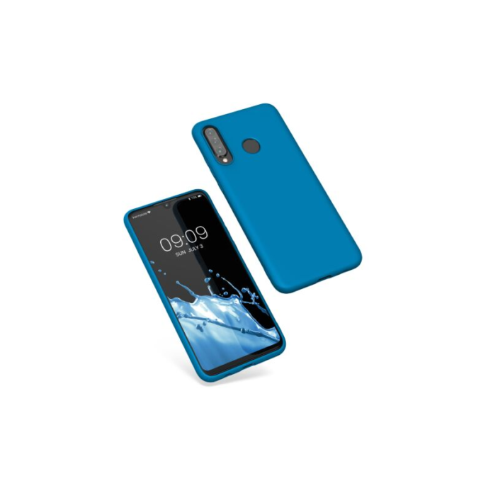 Husa Kwmobile pentru Huawei P30 Lite, Silicon, Albastru, 47499.224 Husa Kwmobile pentru Huawei P30 Lite, Silicon, Albastru, 47499.224