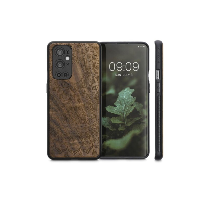 Husa Kwmobile pentru OnePlus 9 Pro, Lemn, Maro, 54433.02 Husa Kwmobile pentru OnePlus 9 Pro, Lemn, Maro, 54433.02