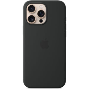 Husa de protectie Apple Silicone Case pentru iPhone 16 Pro Max, MagSafe, Negru Husa de protectie Apple Silicone Case pentru iPhone 16 Pro Max, MagSafe, Negru