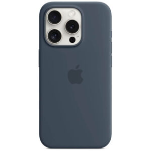 Husa de protectie Apple Silicone Case with MagSafe iPhone 15 Pro, Storm Blue Husa de protectie Apple Silicone Case with MagSafe iPhone 15 Pro, Storm Blue