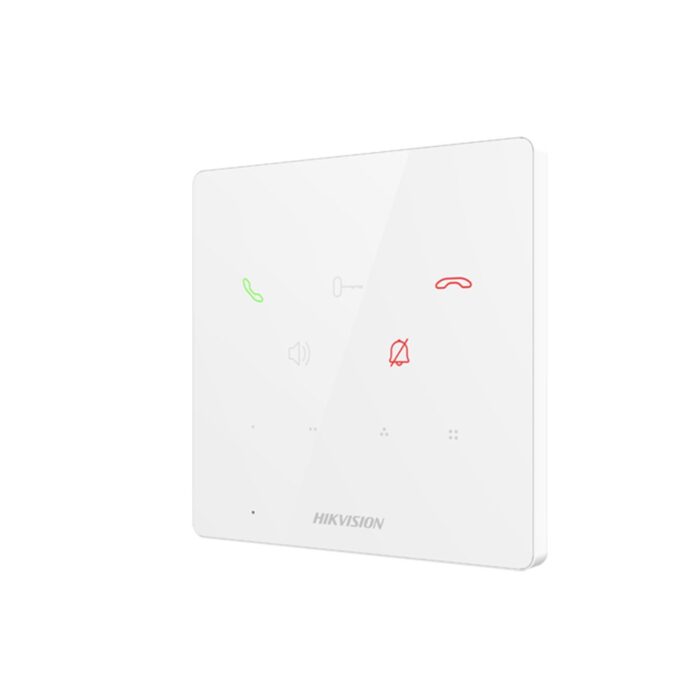 Videointerfon de interior IP Hikvision DS-KH6000-E1-WHITE, 9 butoane, PoE, Alarma IN Videointerfon de interior IP Hikvision DS-KH6000-E1-WHITE, 9 butoane, PoE, Alarma IN