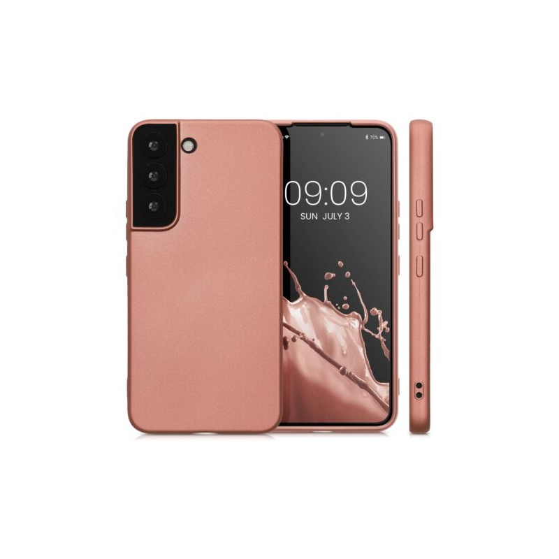 Husa Kwmobile pentru Samsung Galaxy S22, Silicon, Rose Gold, 56757.211 Husa Kwmobile pentru Samsung Galaxy S22, Silicon, Rose Gold, 56757.211