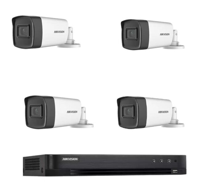 Kit supraveghere 4 camere exterior FULL HD Hikvision 40m infrarosu si DVR 4 canale Hikvision Kit supraveghere 4 camere exterior FULL HD Hikvision 40m infrarosu si DVR 4 canale Hikvision