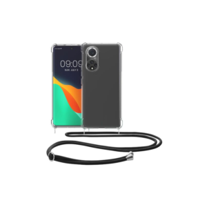 Husa Kwmobile pentru Huawei nova 9, Silicon, Transparent/Negru, 57665.01 Husa Kwmobile pentru Huawei nova 9, Silicon, Transparent/Negru, 57665.01