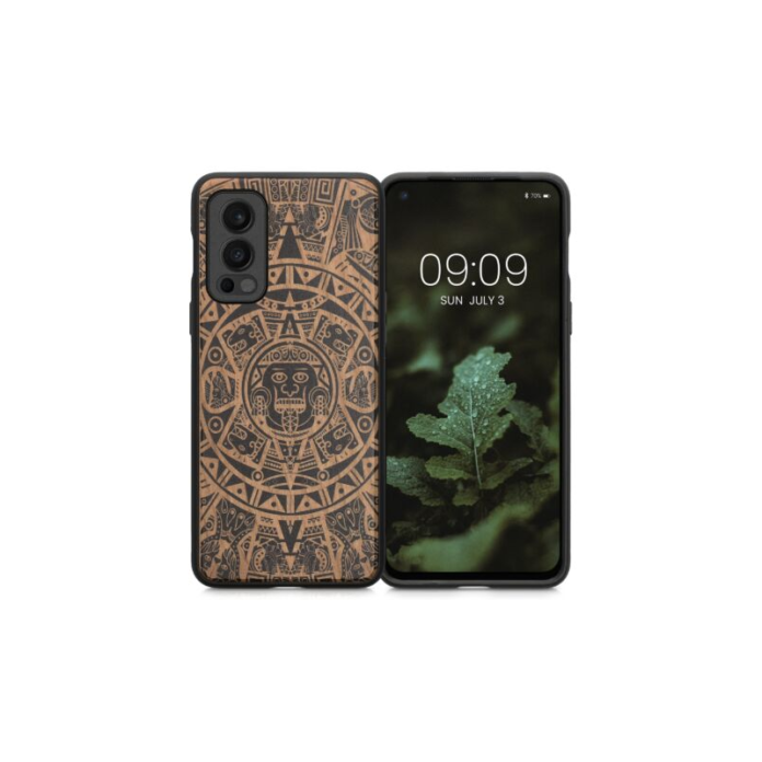 Husa Kwmobile pentru OnePlus Nord 2 5G, Lemn, Maro/Negru, 56448.08 Husa Kwmobile pentru OnePlus Nord 2 5G, Lemn, Maro/Negru, 56448.08