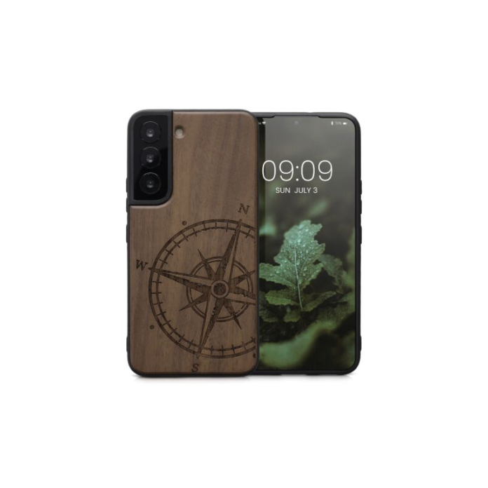 Husa Kwmobile pentru Samsung Galaxy S22, Lemn, Maro, 58306.02 Husa Kwmobile pentru Samsung Galaxy S22, Lemn, Maro, 58306.02