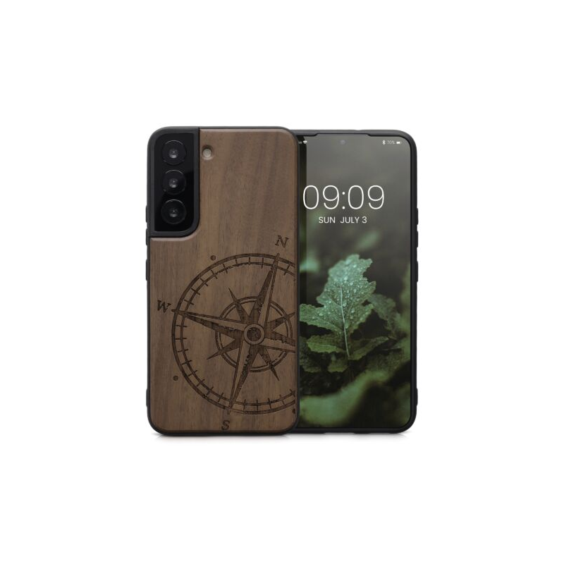Husa Kwmobile pentru Samsung Galaxy S22, Lemn, Maro, 58306.02 Husa Kwmobile pentru Samsung Galaxy S22, Lemn, Maro, 58306.02