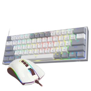Kit Gaming Tastatura + Mouse Redragon Dinamic Duo, RGB, Alb Kit Gaming Tastatura + Mouse Redragon Dinamic Duo, RGB, Alb