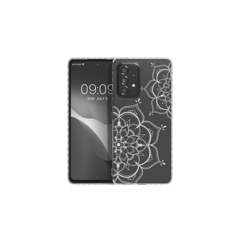 Husa Kwmobile pentru Samsung Galaxy A53 5G, Silicon, Transparent/Argintiu, 58368.03 Husa Kwmobile pentru Samsung Galaxy A53 5G, Silicon, Transparent/Argintiu, 58368.03