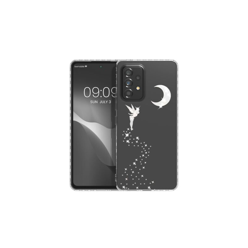 Husa Kwmobile pentru Samsung Galaxy A53 5G, Silicon, Transparent/Argintiu, 58368.02 Husa Kwmobile pentru Samsung Galaxy A53 5G, Silicon, Transparent/Argintiu, 58368.02