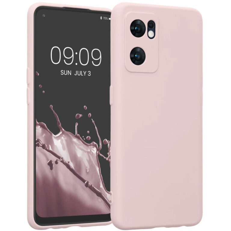 Husa Kwmobile pentru OPPO Find X5 Lite, Silicon, Roz, 57633.225