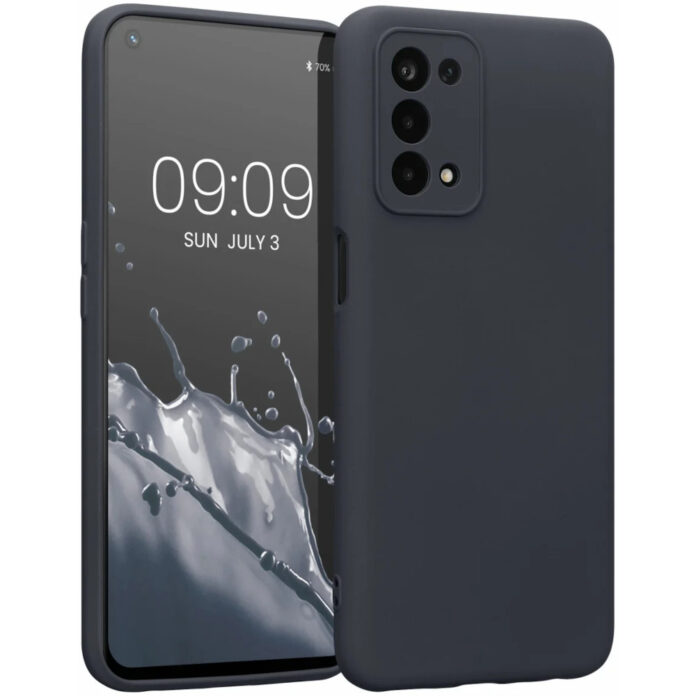 Husa Kwmobile pentru OPPO A74 5G/A54 5G, Silicon, Negru, 57571.47