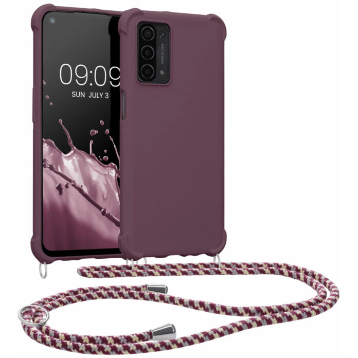 Husa Kwmobile pentru OPPO A74 5G/A54 5G, Silicon, Violet, 58012.187 Husa Kwmobile pentru OPPO A74 5G/A54 5G, Silicon, Violet, 58012.187