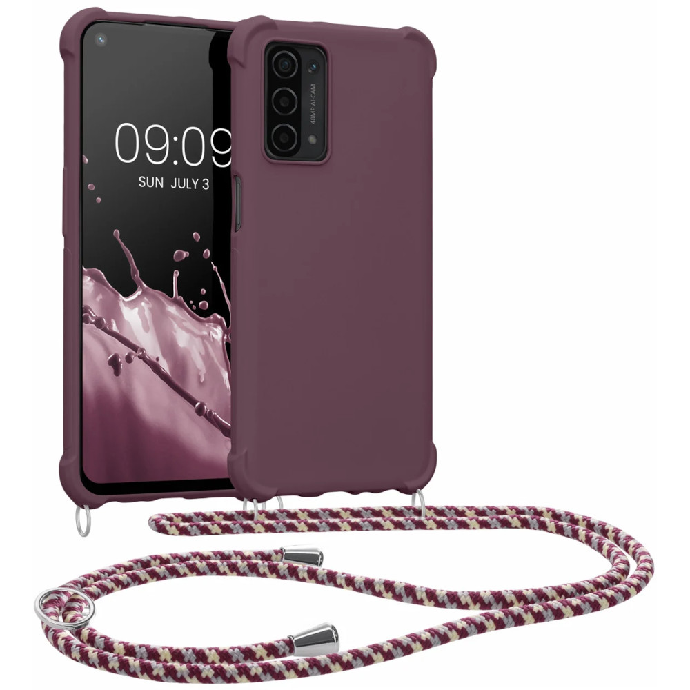 Husa Kwmobile pentru OPPO A74 5G/A54 5G, Silicon, Violet, 58012.187 Husa Kwmobile pentru OPPO A74 5G/A54 5G, Silicon, Violet, 58012.187