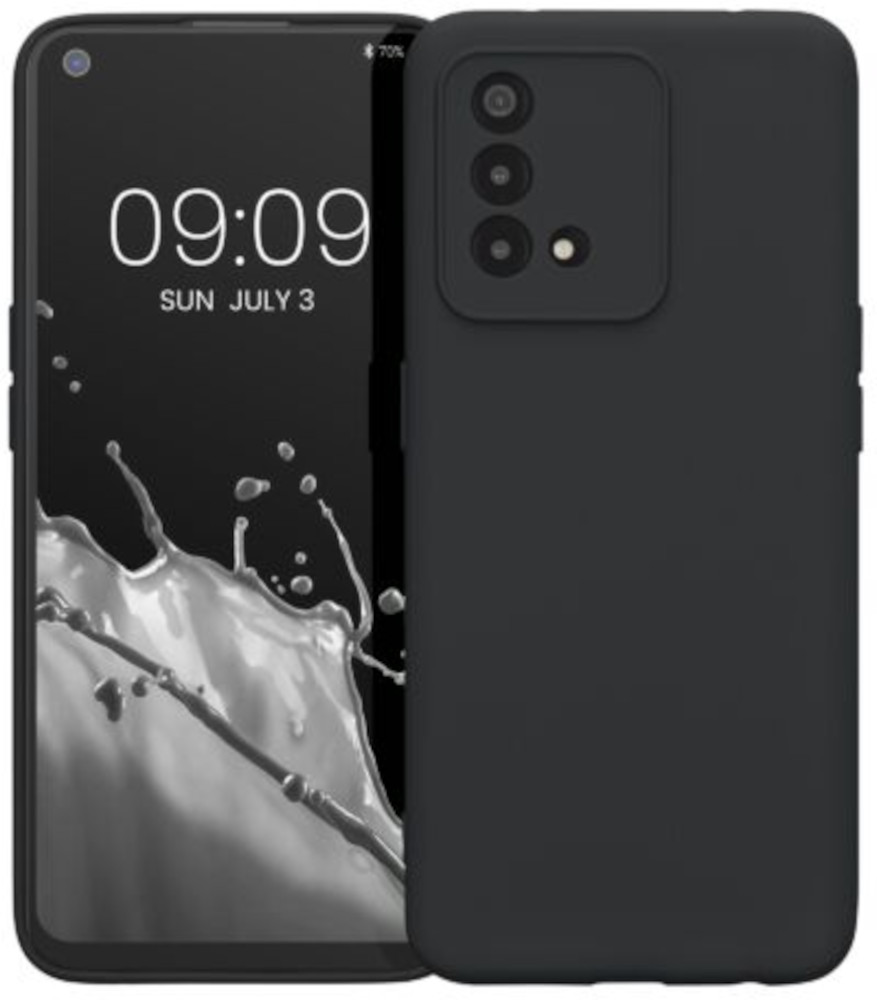Husa Kwmobile pentru OPPO A74, Silicon, Negru, 58907.47 Husa Kwmobile pentru OPPO A74, Silicon, Negru, 58907.47