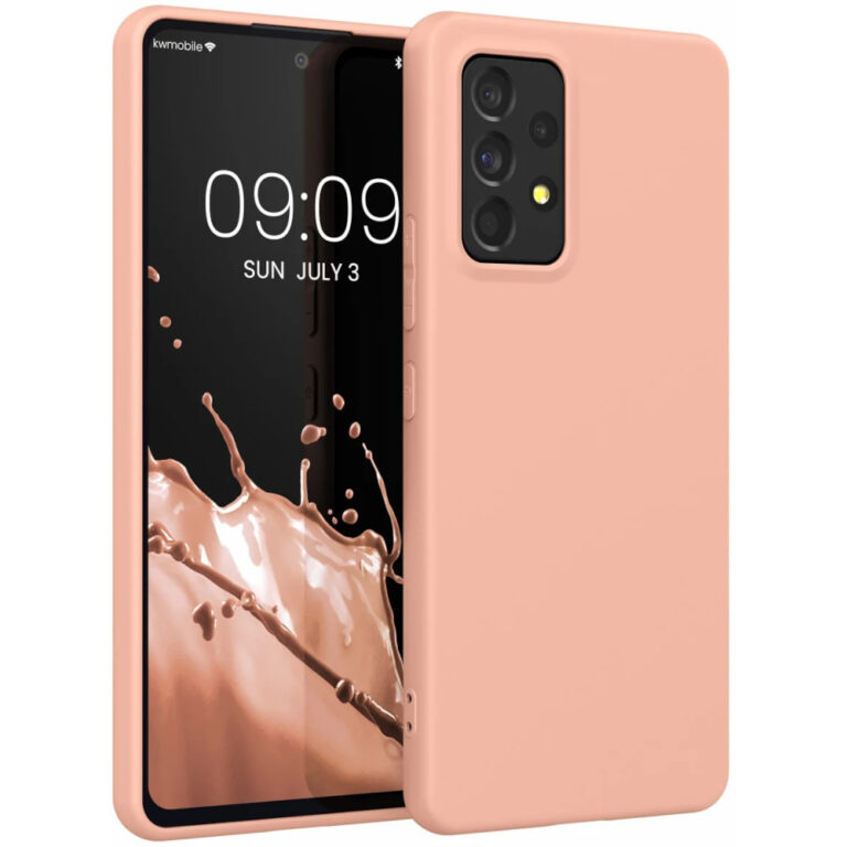 Husa Kwmobile pentru Samsung Galaxy A53 5G, Silicon, Roz, 57808.199