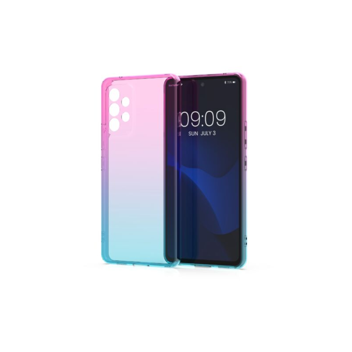 Husa Kwmobile pentru Samsung Galaxy A53 5G, Silicon, Roz/Albastru, 58626.01 Husa Kwmobile pentru Samsung Galaxy A53 5G, Silicon, Roz/Albastru, 58626.01