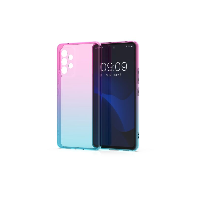 Husa Kwmobile pentru Samsung Galaxy A53 5G, Silicon, Roz/Albastru, 58626.01 Husa Kwmobile pentru Samsung Galaxy A53 5G, Silicon, Roz/Albastru, 58626.01