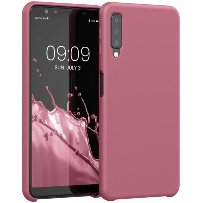 Husa Kwmobile pentru Samsung Galaxy A7 (2018), Silicon, Violet, 47730.167 Husa Kwmobile pentru Samsung Galaxy A7 (2018), Silicon, Violet, 47730.167