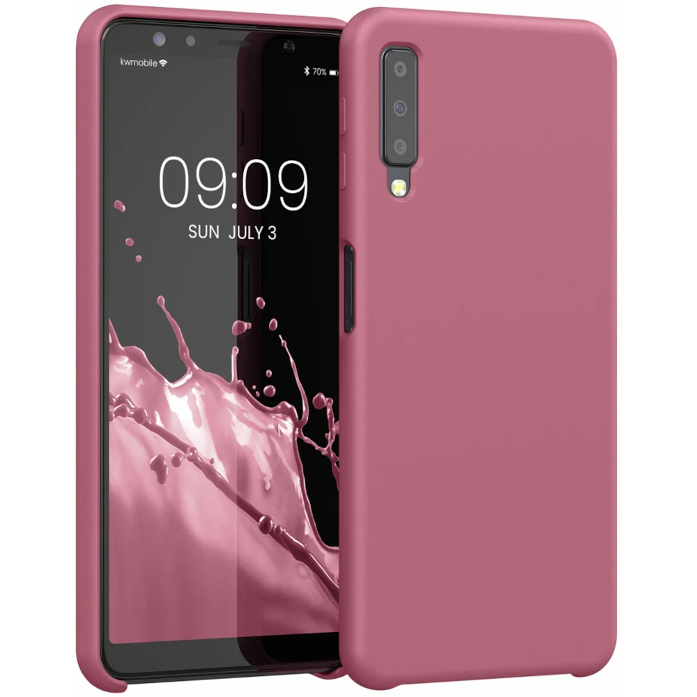 Husa Kwmobile pentru Samsung Galaxy A7 (2018), Silicon, Violet, 47730.167 Husa Kwmobile pentru Samsung Galaxy A7 (2018), Silicon, Violet, 47730.167