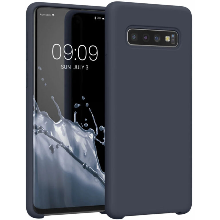Husa Kwmobile pentru Samsung Galaxy S10, Silicon, Albastru, 47732.186