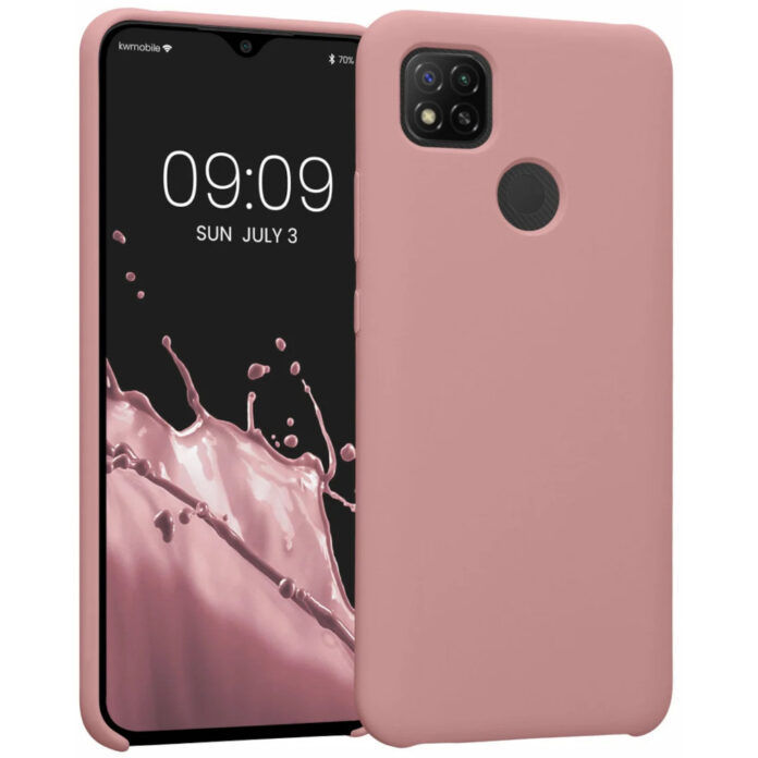 Husa Kwmobile pentru Xiaomi Redmi 9C, Silicon, Roz, 57338.193