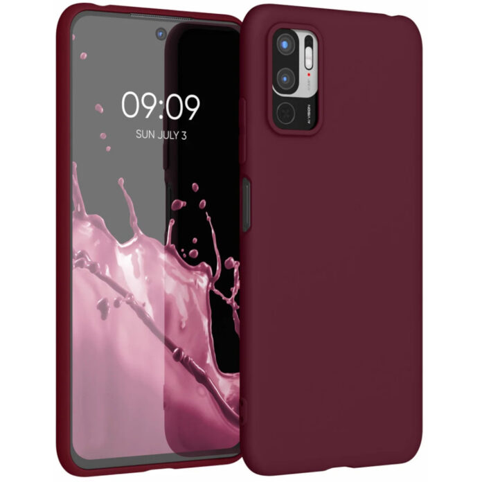 Husa Kwmobile pentru Xiaomi Redmi Note 10 5G, Silicon, Rosu, 54947.187 Husa Kwmobile pentru Xiaomi Redmi Note 10 5G, Silicon, Rosu, 54947.187