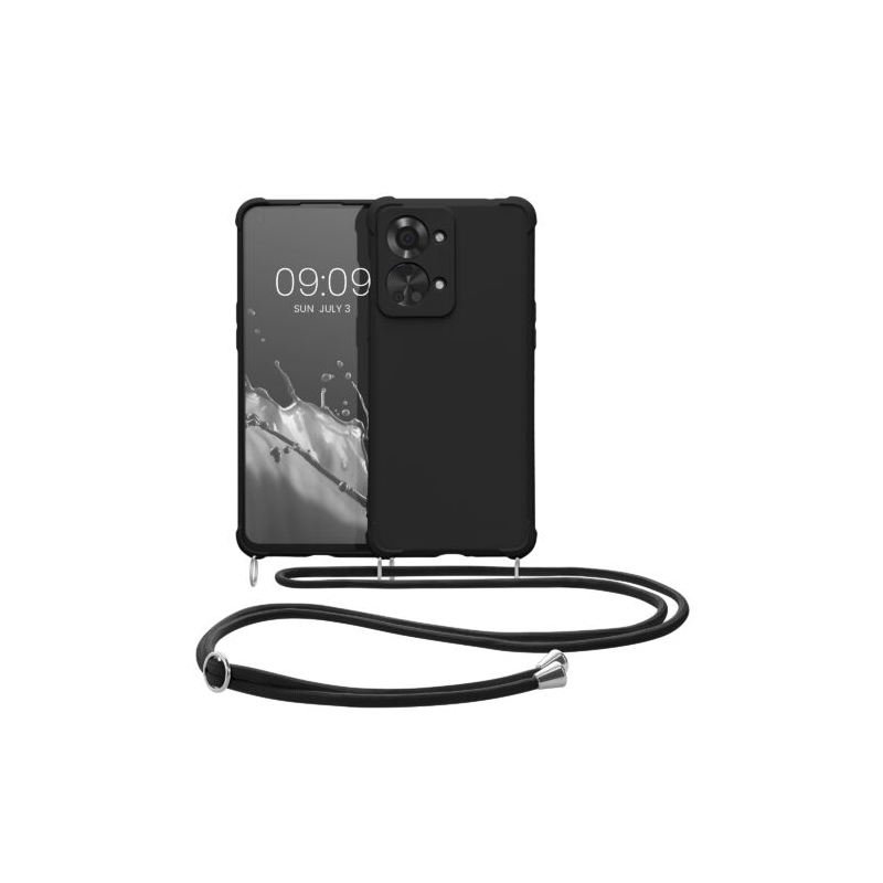 Husa Kwmobile pentru OnePlus Nord 2T, Silicon, Negru, 58770.01 Husa Kwmobile pentru OnePlus Nord 2T, Silicon, Negru, 58770.01